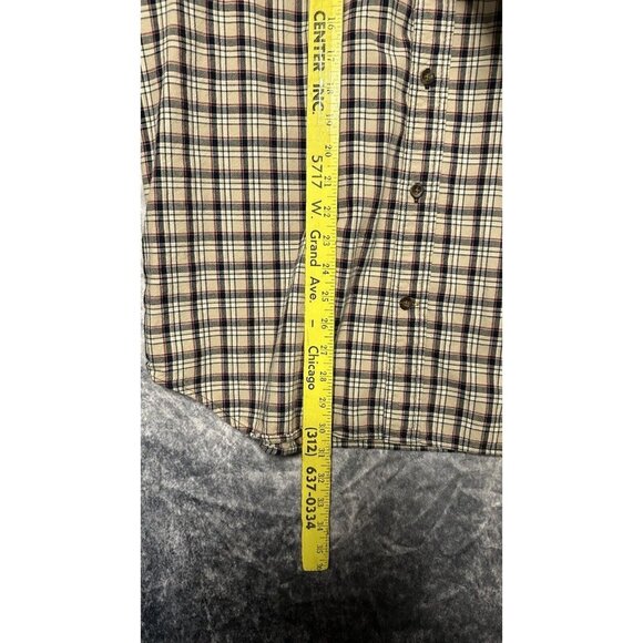 carhartt plaid button up shirt XL Men’s Cream Cotton Shirt‎ - Picture 7 of 7